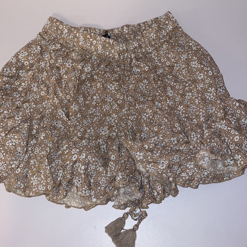 aakaa brown floral skirt